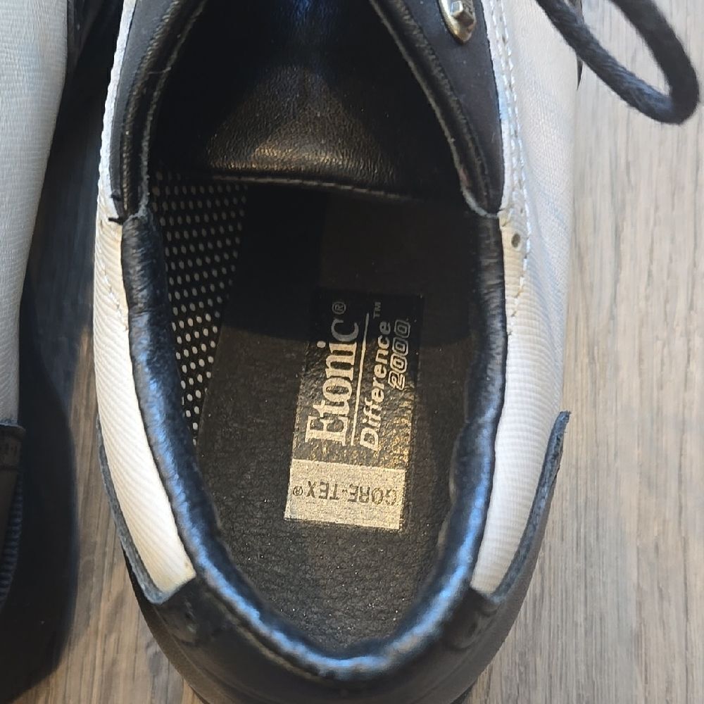 WOMENS Black and White Oxford Shoes - Picture 5 of 7